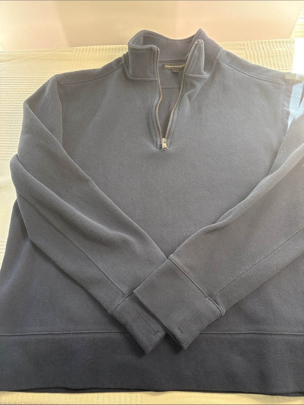 Banana Republic Men's Navy Quarter-Zip Pullover
